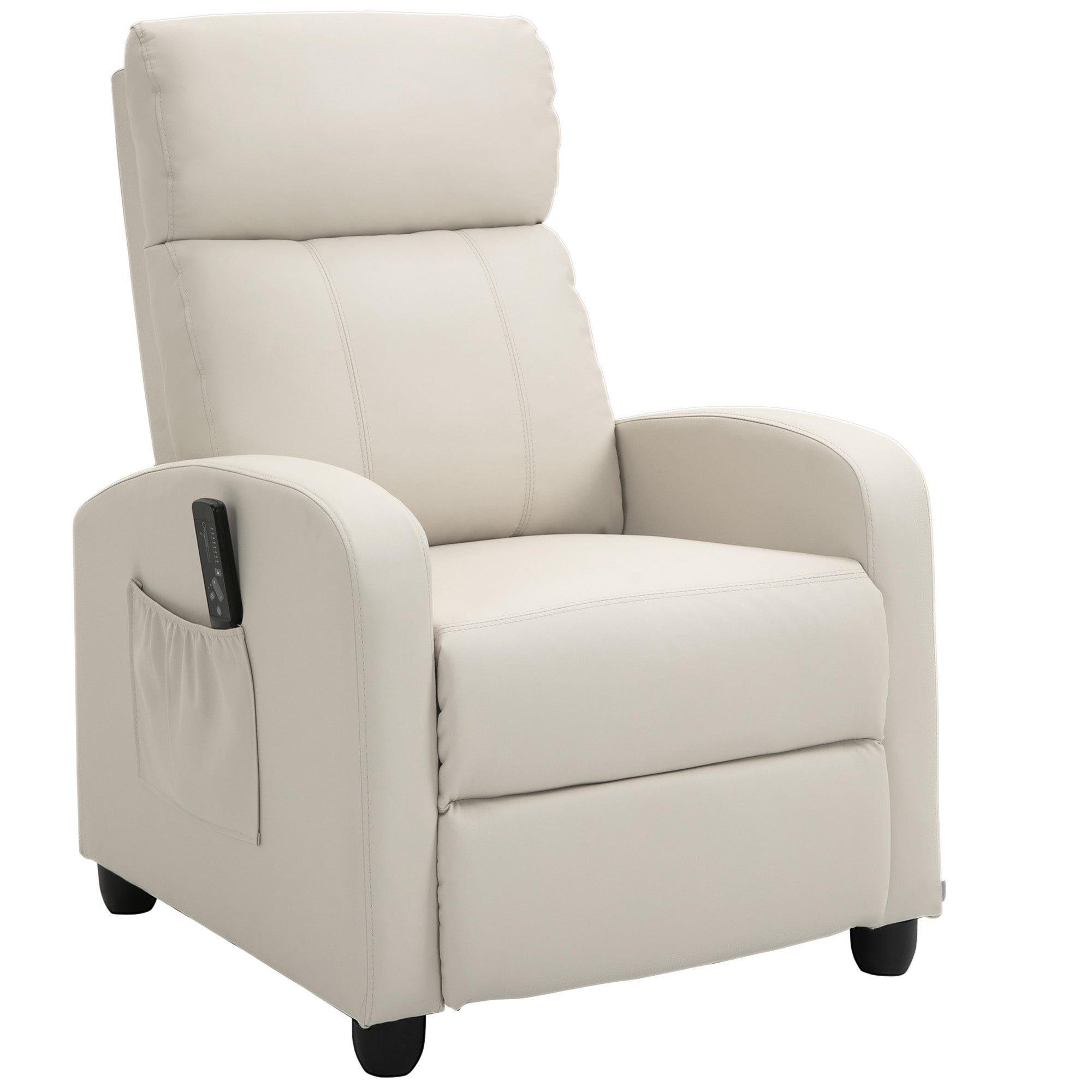 Homcom  Sillón De Masaje Pu, Espuma 68X88x98 Cm Crema , Leroy Merlin