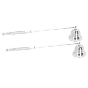 Spegnimoccolo Per Candela In Acciaio Inox A Forma Di Campana, 20,6 Cm, Finitura Argento