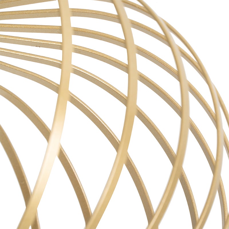Qazqa design plafonnier - Johanna - gold, rond, max. 40w, e27, 39cm, idéal pour la chambre et le salon - 6