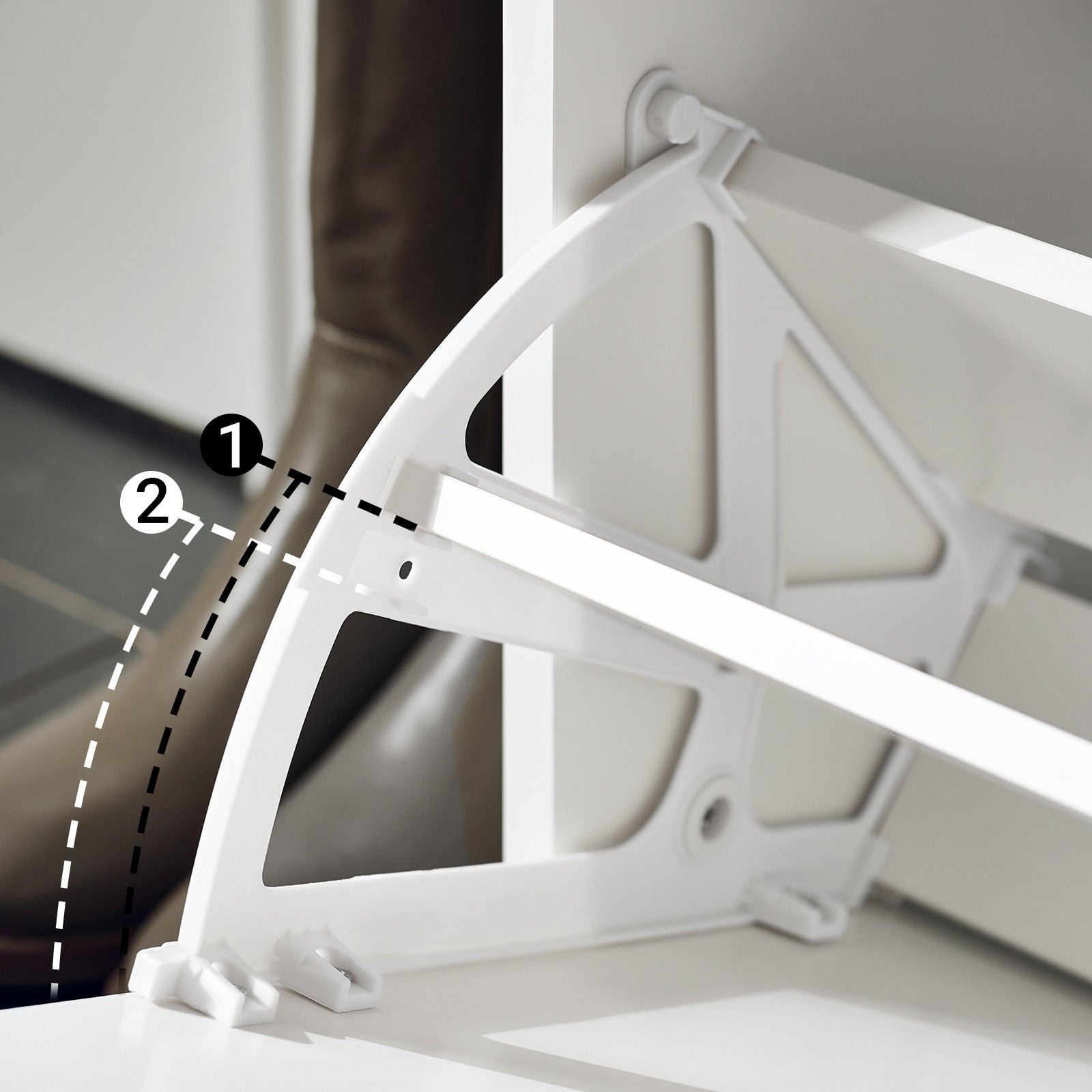 SoBuy Banc à Chaussures, Meuble à Chaussures, Meuble d'entrée, Assise Coussin Rembourré et Abattant, Blanc, FSR98-L-W - 7