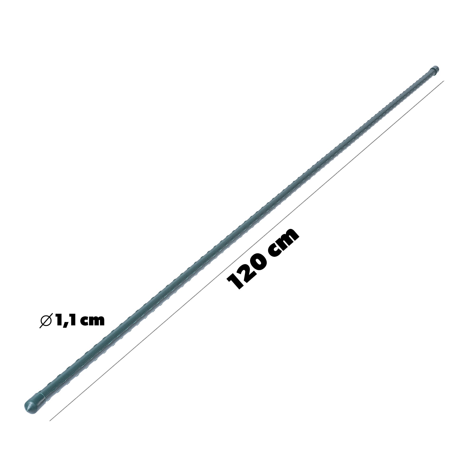 TYCZKA DO ROŚLIN PODPORA 120cm TYCZKI PALIK POMIDORÓW POWLEKANA 11mm 15szt - 2
