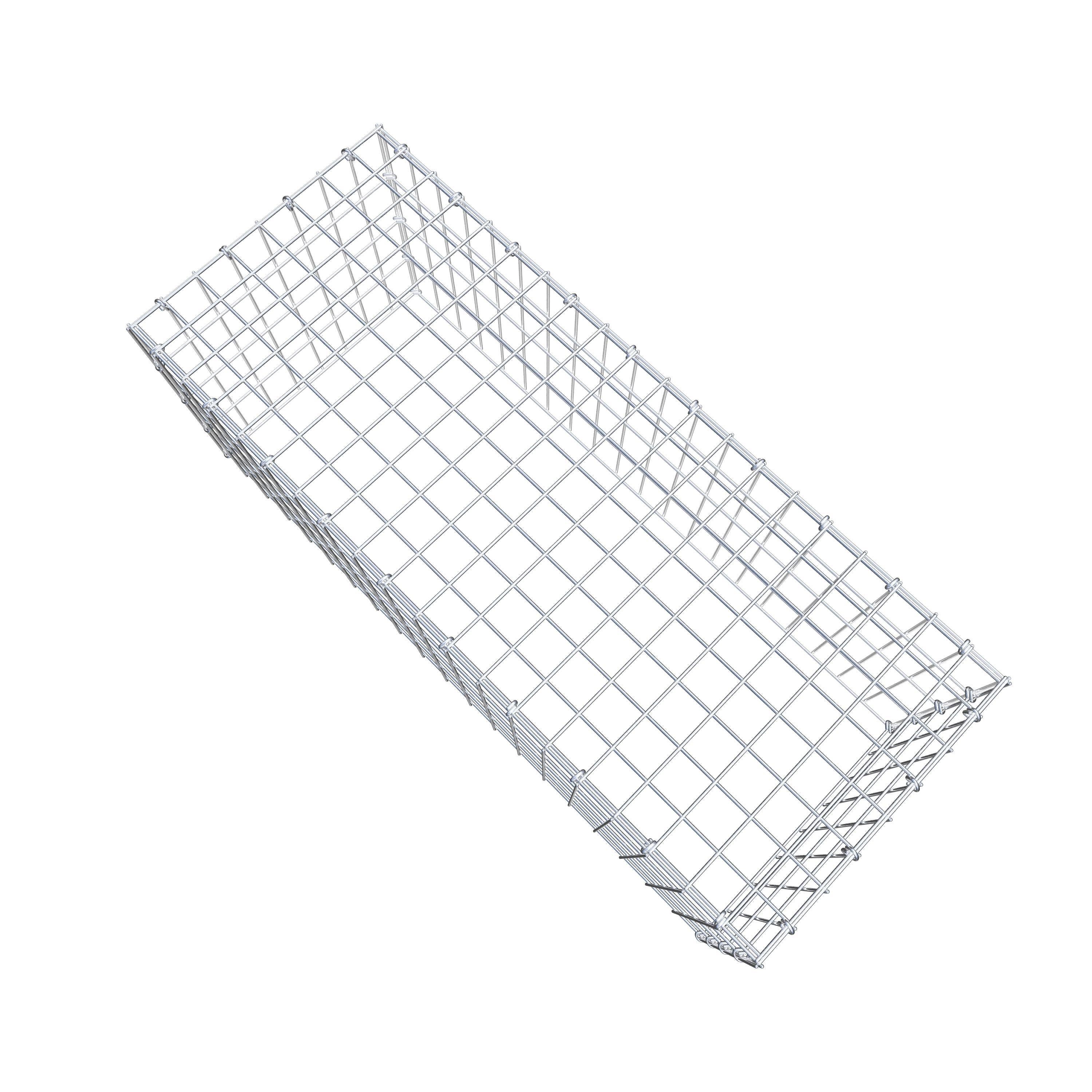Gavión para apilar en acero galvanizado 100x40x40cm (LxAxP), malla 5 x 10cm, Anillo en C, sin rejilla inferior - 8