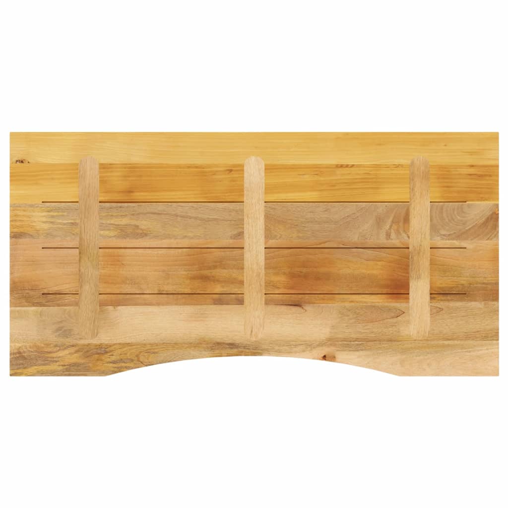 Maison Exclusive - Dessus de bureau avec courbe 120x60x2,5 cm manguier massif brut - 5
