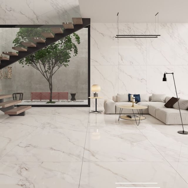 Carrelage sol/mur effet marbre blanc BELLEZZA l.120 x L.60 cm MAJORCA TIFFANY