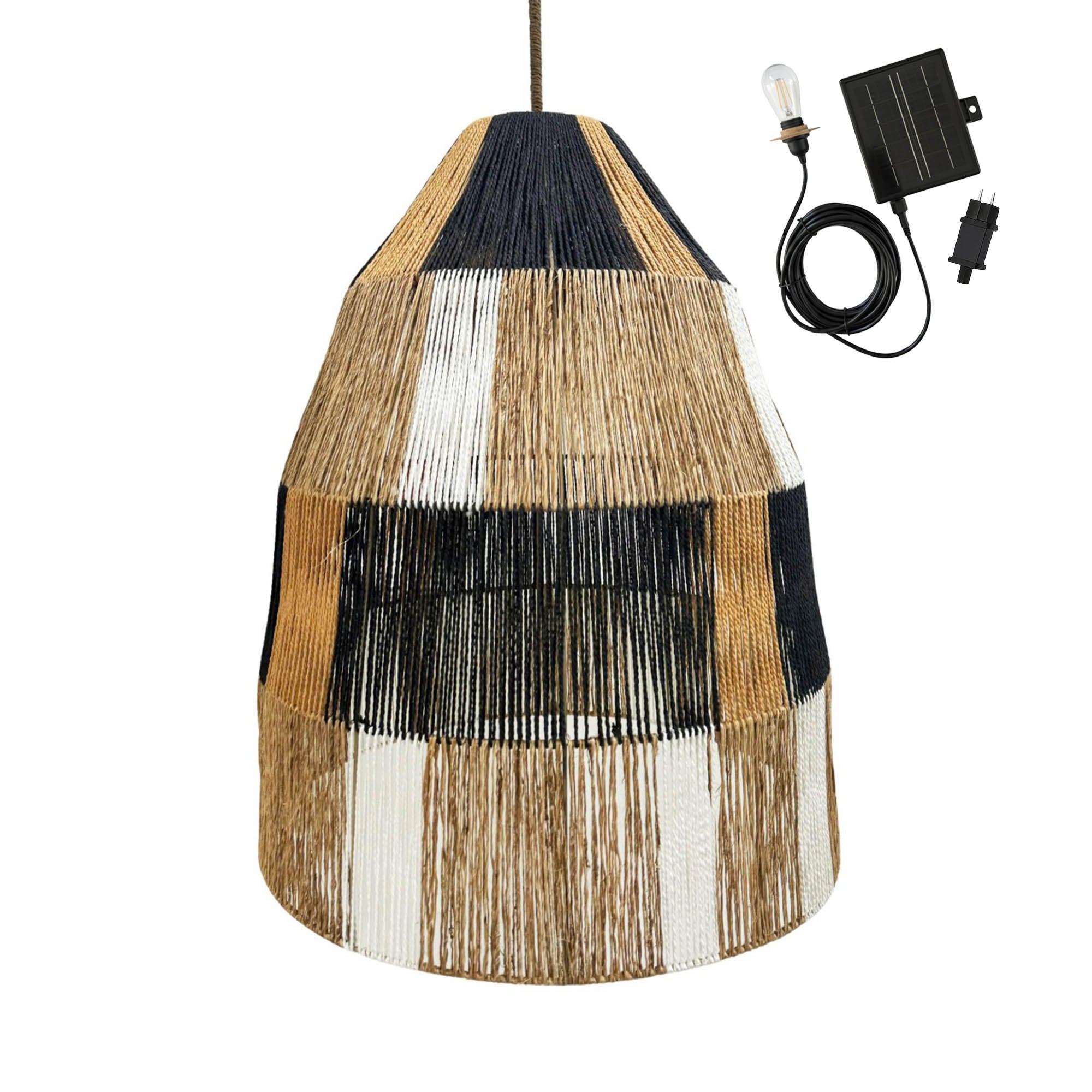 Lampa wisząca solarna ZAHARA, średnica 50 cm, długość 5 m