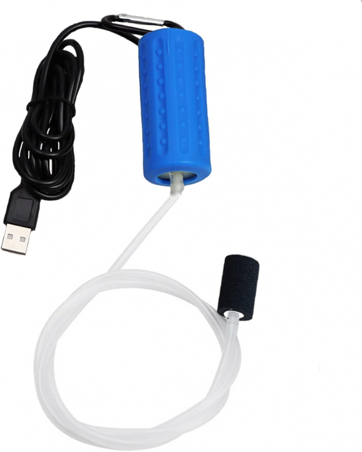 Miniaturowa pompa tlenowa USB, cicha pompa powietrza do akwarium, przenośna pompa tlenowa, odpowiednia do akwariów i zbiorników na ryby, niebieska