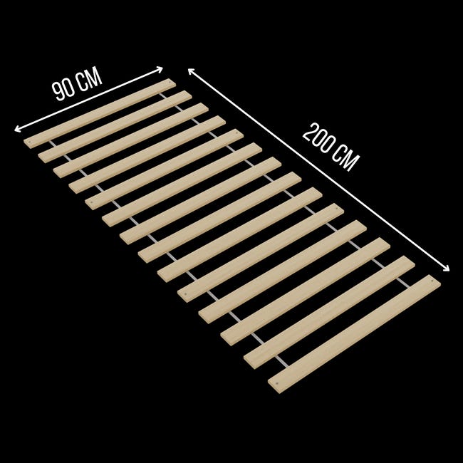 Yakimz 1 Rete A Doghe Da 90 X 200 Cm (28 Listelli), Rete A Doghe In Legno