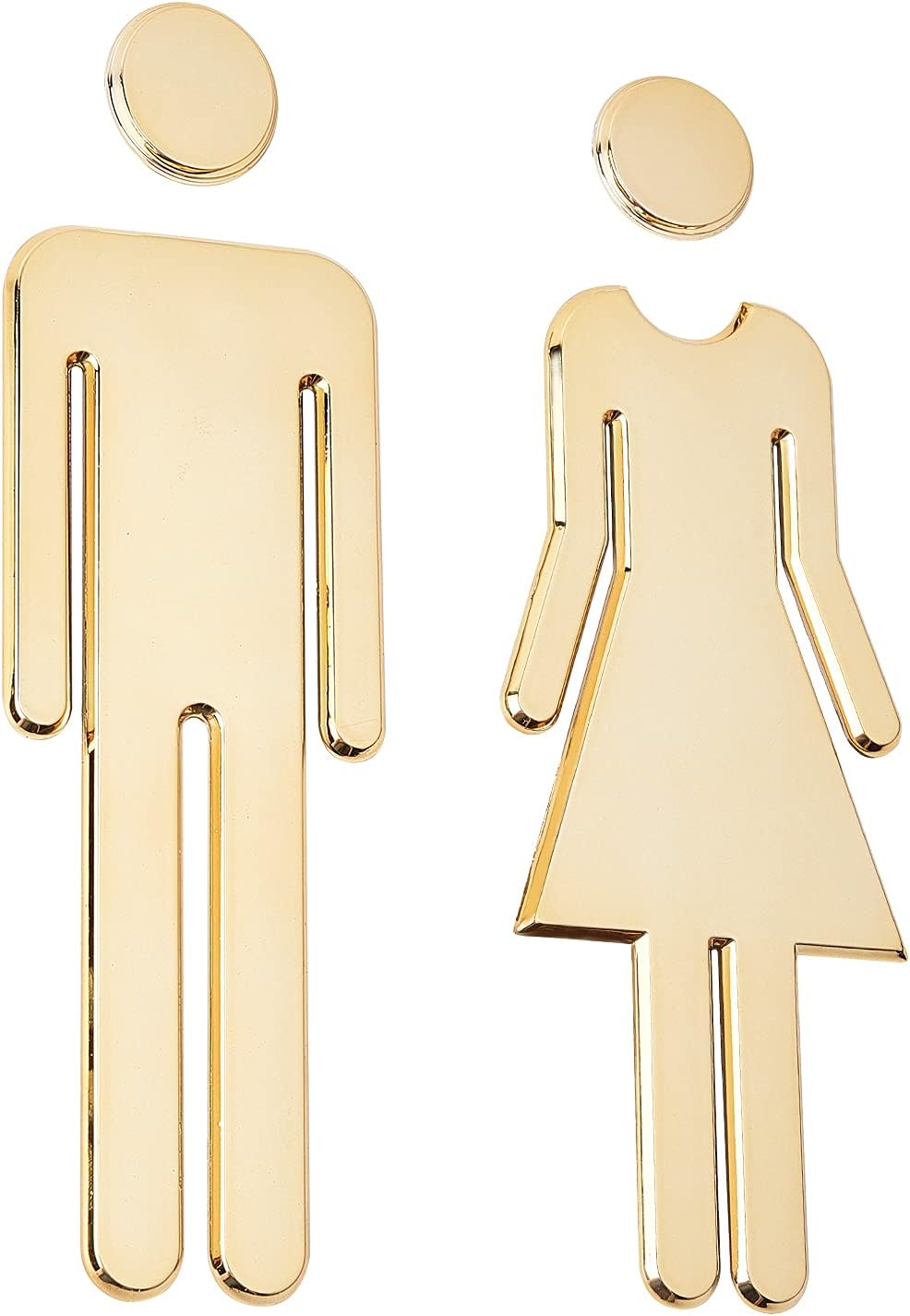 (Or)Plaque De Porte WC Auto-Adhésifs pour Dames et Messieurs, Panneaux
