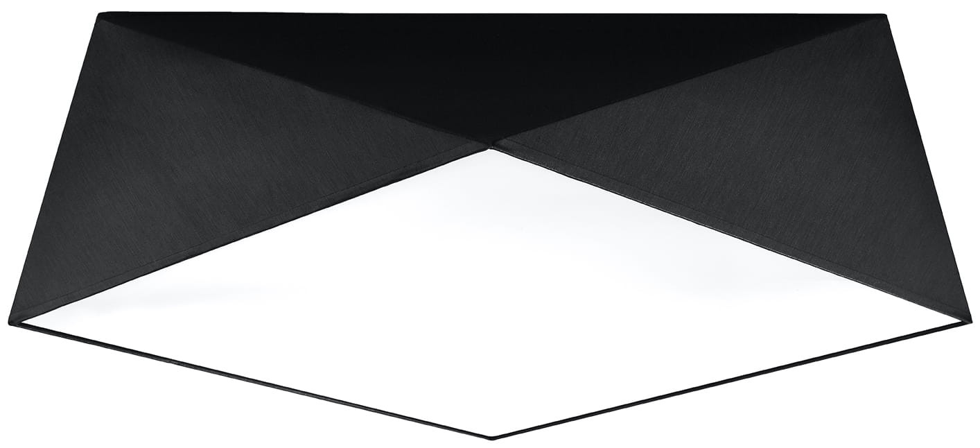 Plafon Hexa niestandardowy czarny 3xE27x20W wym: 15 x 50 cm IP20 tworzywo sztuczne Sollux Lighting