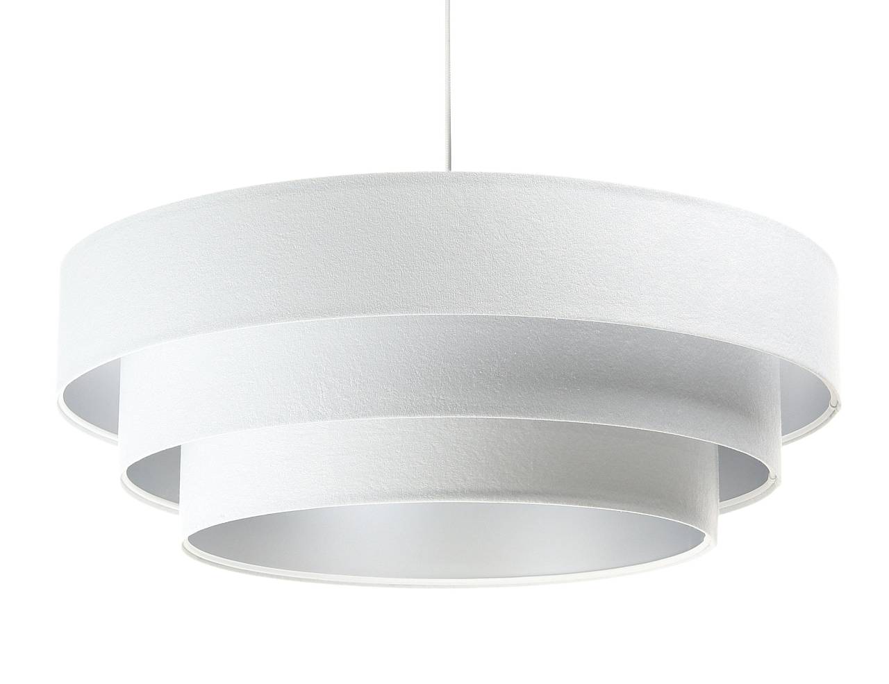 Lampa wisząca TRIO biała/srebrna
