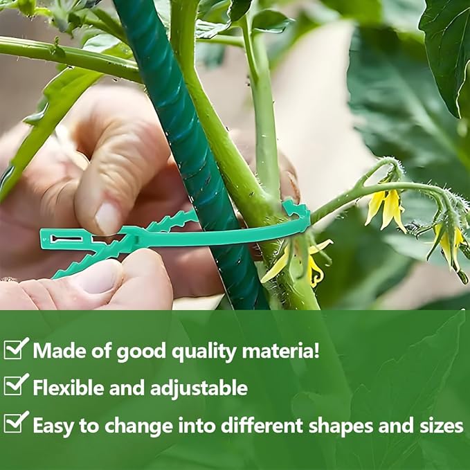 100 pces uteurs pour 17cm plantes attache plante Plante Clips,plastique, pinces Soutient les tomates, les poivrons - 7