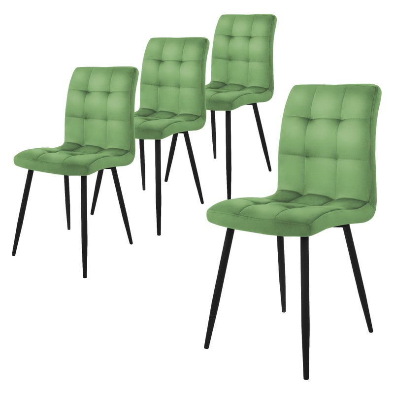 Zestaw 4 krzeseł Krzesła do jadalni kuchenne do salonu Krzesło tapicerowane Velvet