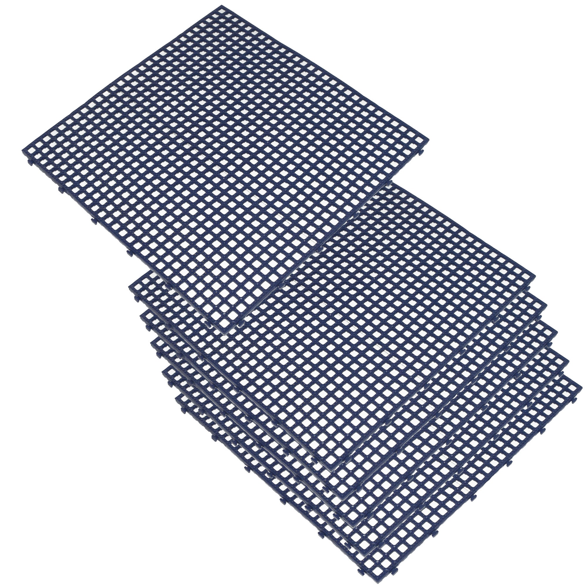 Baldosa para terraza o jardín exterior de 39x39 cm, 6 unidades. superficie 0,15 m² flextile - azul
