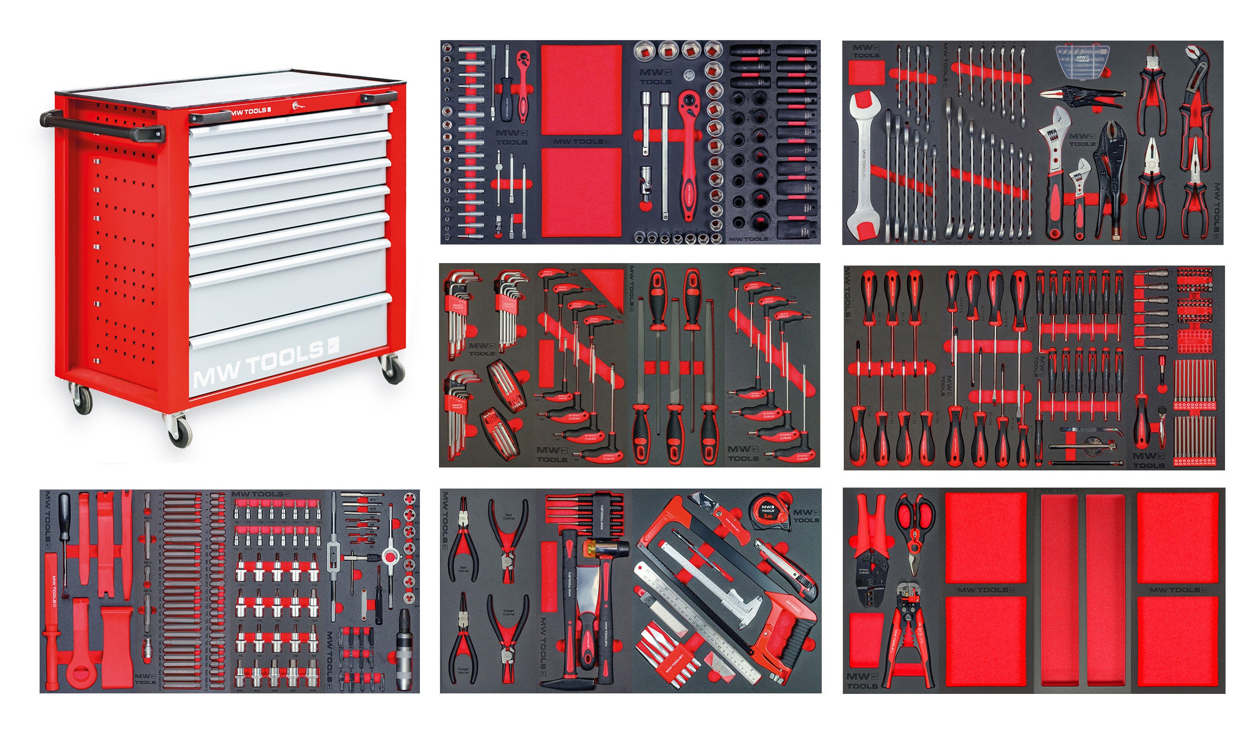 Servante d'atelier complète PRACO XL 514 outils MW Tools MWE512G2P ...