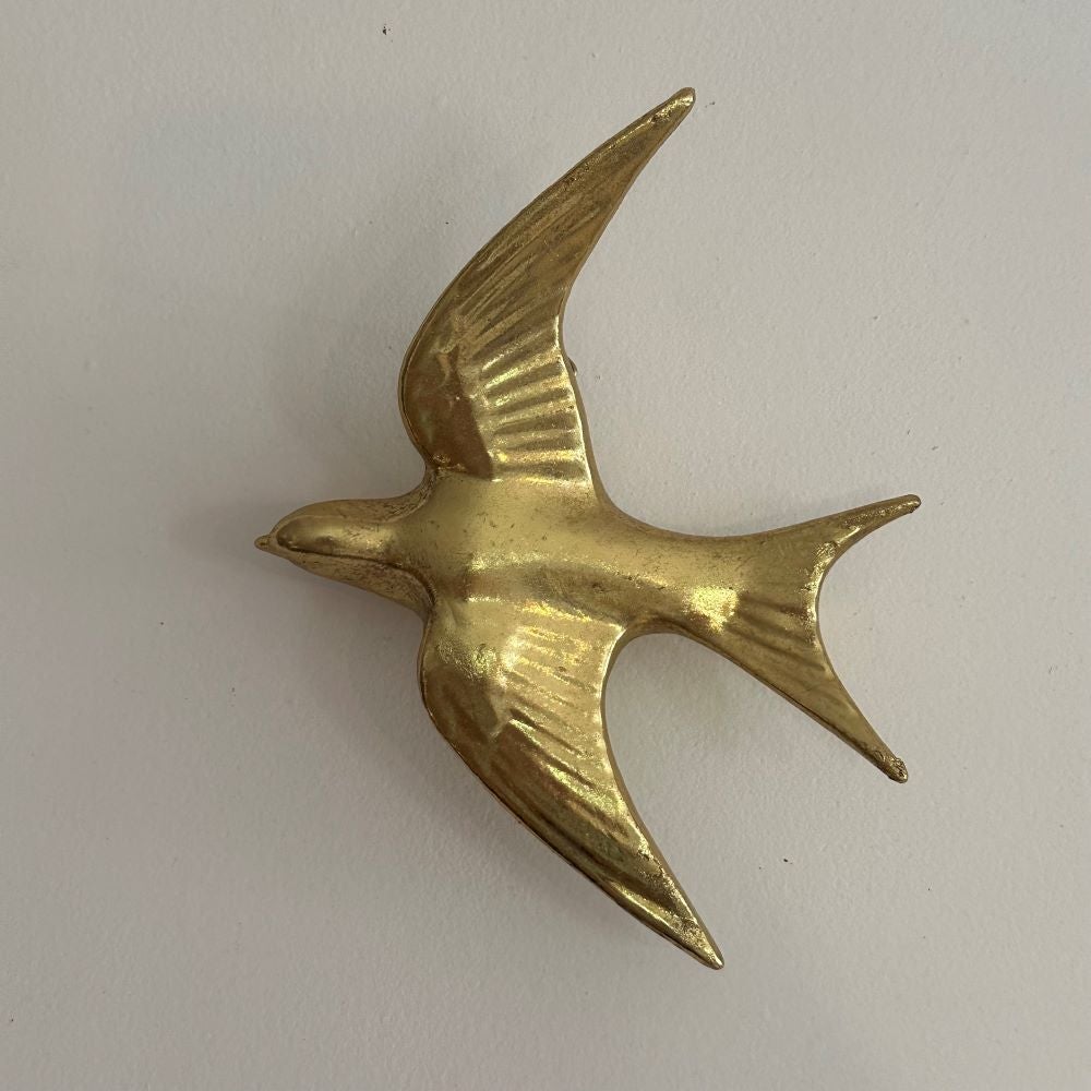 Oiseau Déco murale en résine dorée | Leroy Merlin