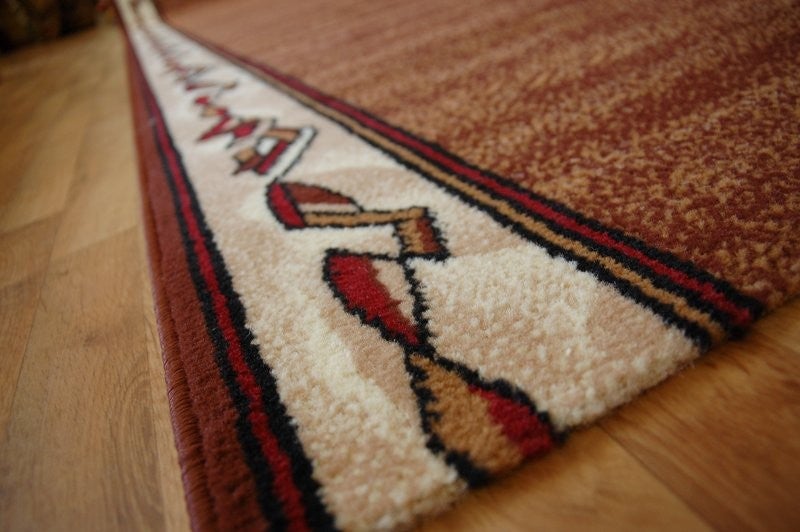 TAPIS DE COULOIR BCF FILIP marron 140 cm 140x930 cm - 2