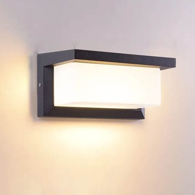 Lot de 2 appliques murales pour intérieur et extérieur, étanches IP65, appliques murales LED 18 W, adaptées aux balcons, terrasses et murs extérieurs