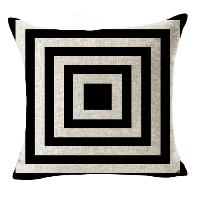 Federa per cuscino in bianco e nero, decorazione moderna per la casa nera, decorazione per la Federa per cuscino in bianco e nero, decorazione moderna per la casa nera, decorazione per la