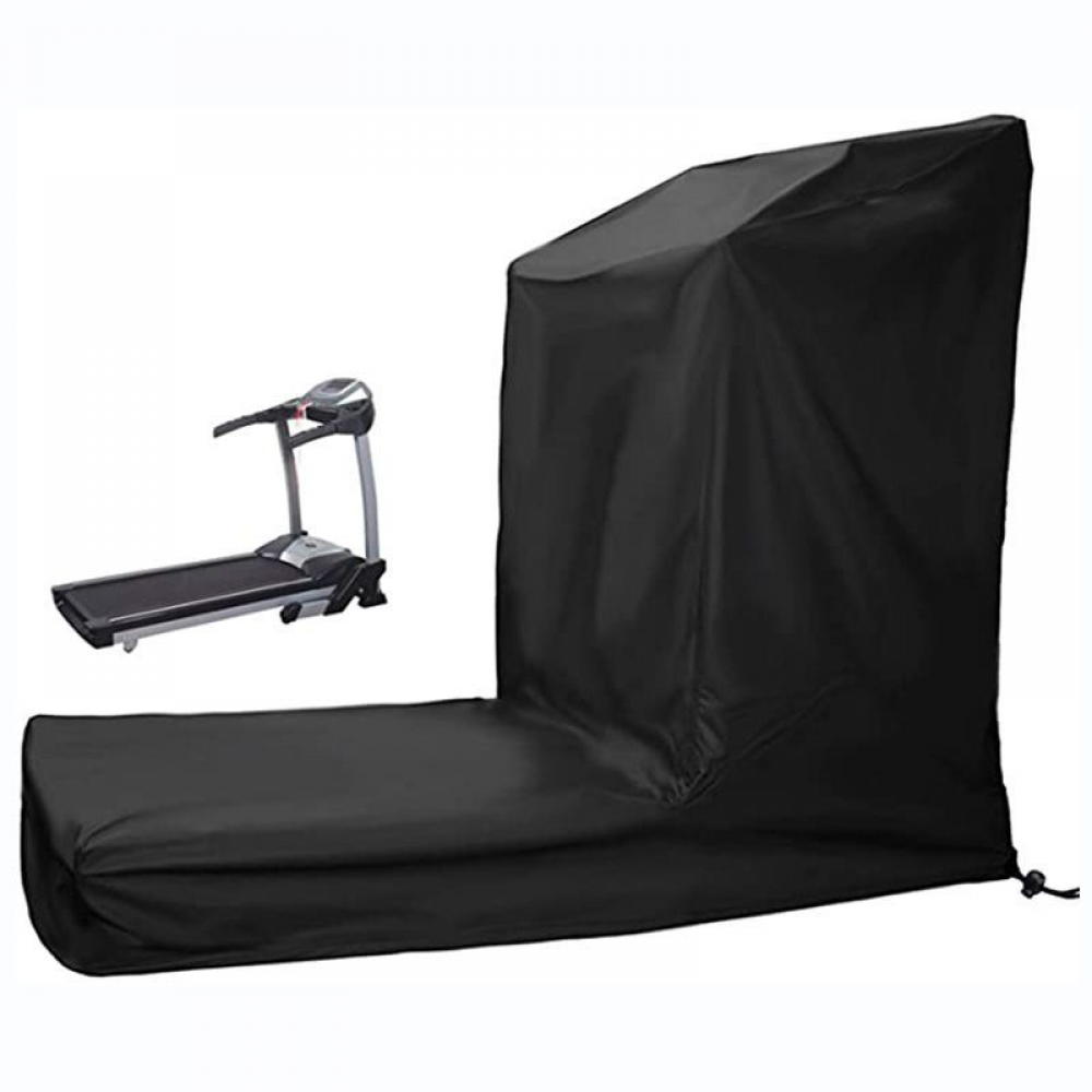 Czarny (165*76*140 cm) wodoodporny, pyłoszczelny pokrowiec ochronny na bieżnię z zamkiem błyskawicznym – tkanina Oxford – do użytku na zewnątrz i wewn