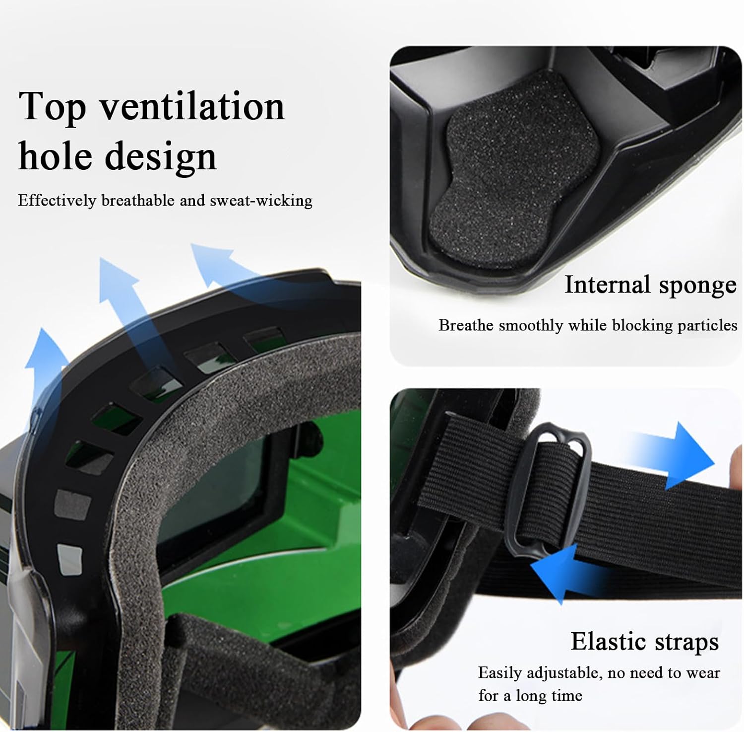 Lot de 1 Casque de Soudage à Assombrissement Automatique, Protection Amovible pour Soudage, Masque Respiratoire pour Meulage et Soudure avec Écran de - 7
