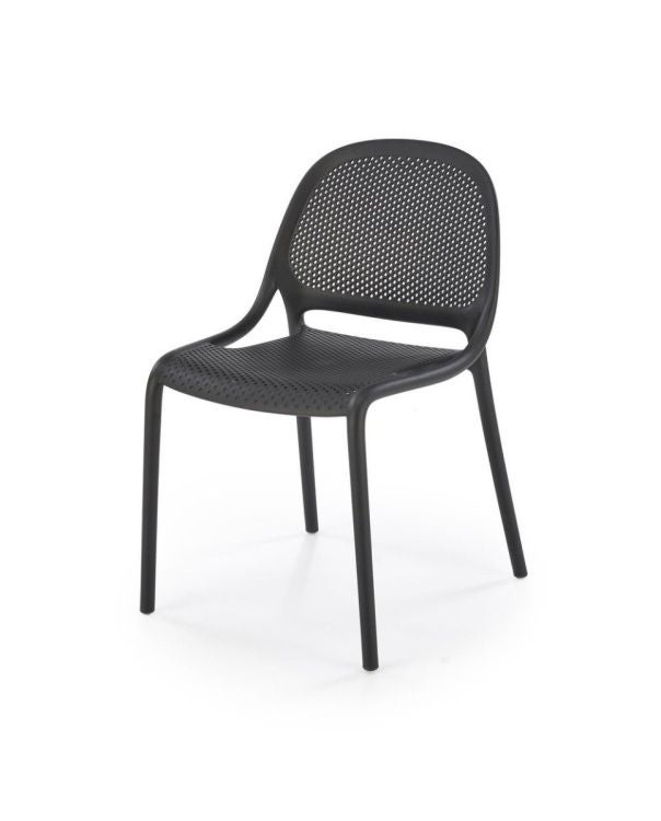 Krzesło K532 czarne z tworzywa PVC