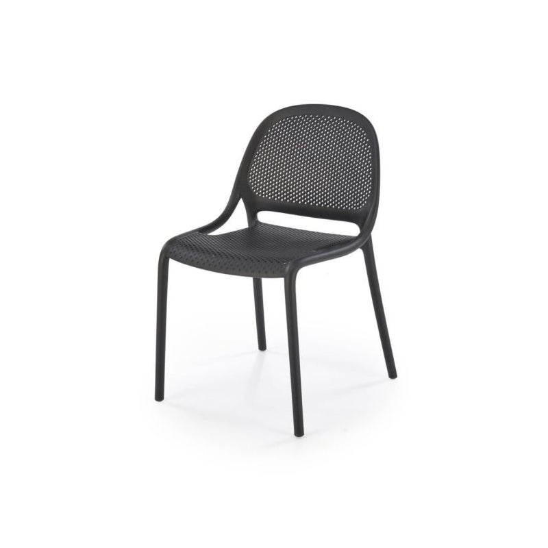 Krzesło K532 czarne z tworzywa PVC