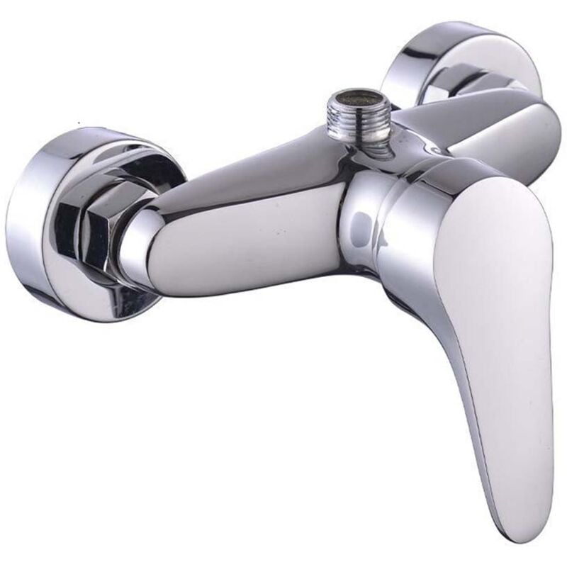 Chromowany kran prysznicowy z pojedynczym uchwytem wylewką ścienną cala odpowiedni do kolumn prysznicowych baterii ciepłej i zimnej wody srebrny