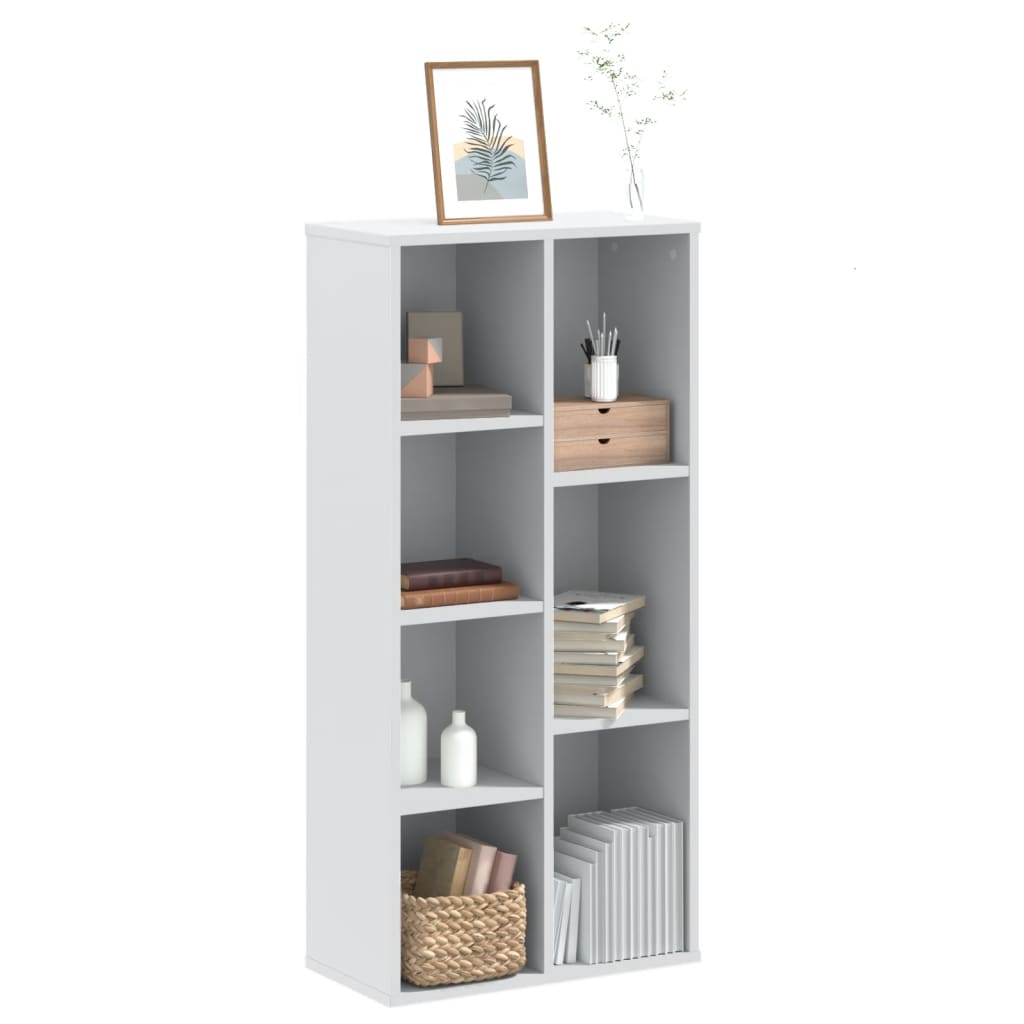 Bibliothèque étagère 2 Niveaux Sonoma Gris 60x24x76 Cm - Rangement Livres, DVD, Déco - Meuble Salon Compact - 12
