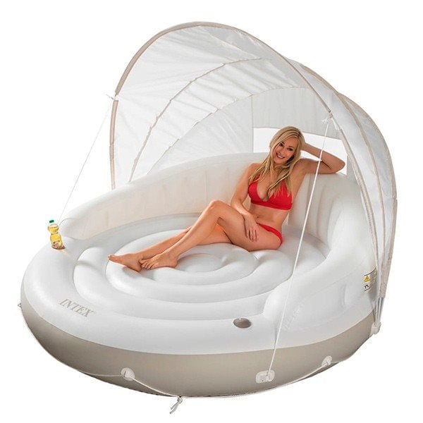 Ilha insuflável INTEX canopy creme - 199x150 cm - 8