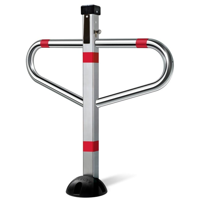 Dissuasore Di Parcheggio Wiltec Pieghevole - Paletto Con Chiave E Strisce Rosse - Foto 8