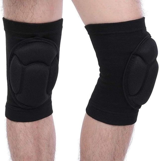 1 Paire Genouillères de Protection, Genouillère Travail Avec 26MM Mousse Coussin,Anti-collision Protege Genoux Imperméable Respirant,Noir,M