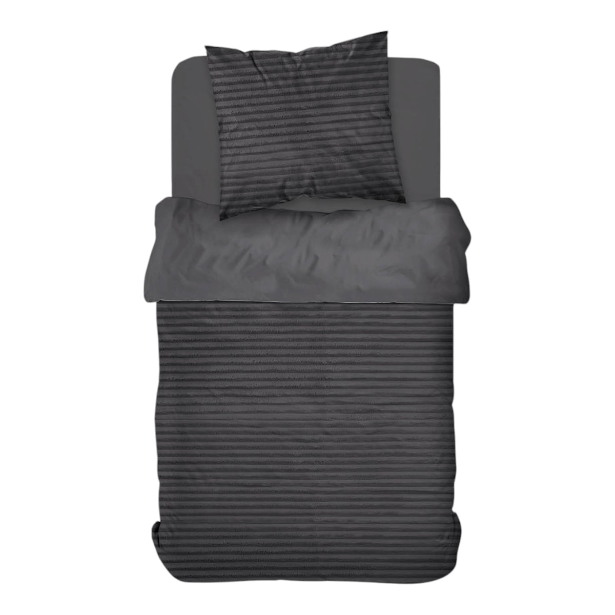 Parure de lit en polaire côtelé BIEN AU CHAUD - 3