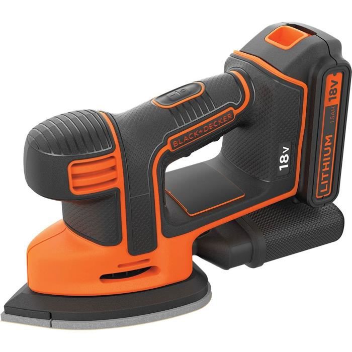 Black & Decker BDCDS18N ponceuse portative Ponceuse de précision 12000 tr/min Noir, Orange - 5