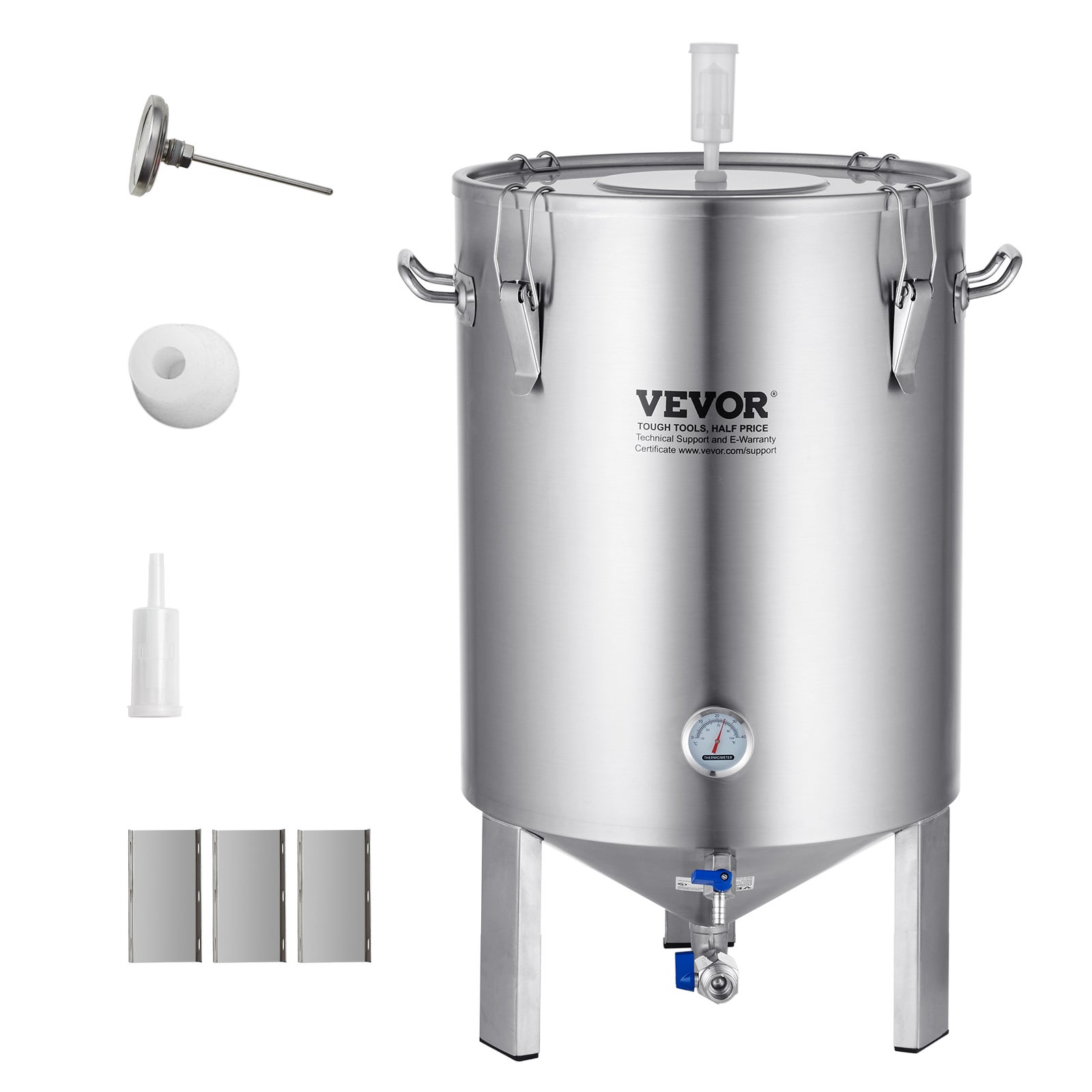 Klarstein Maischfest Cuve de fermentation 25 litres pour brassage de bière artisanale maison