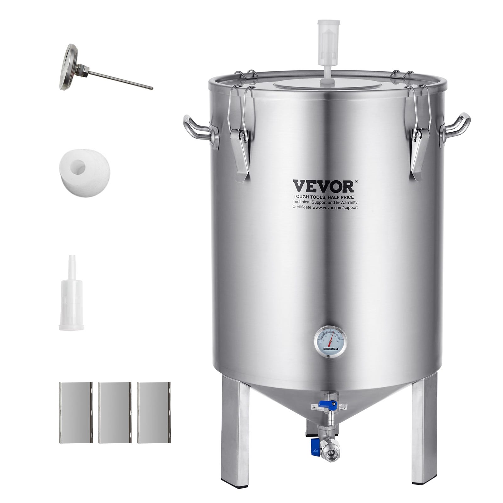 Klarstein Maischfest Cuve de fermentation 25 litres pour brassage de bière artisanale maison Klarstein Maischfest Cuve de fermentation 25 litres pour brassage de bière artisanale maison
