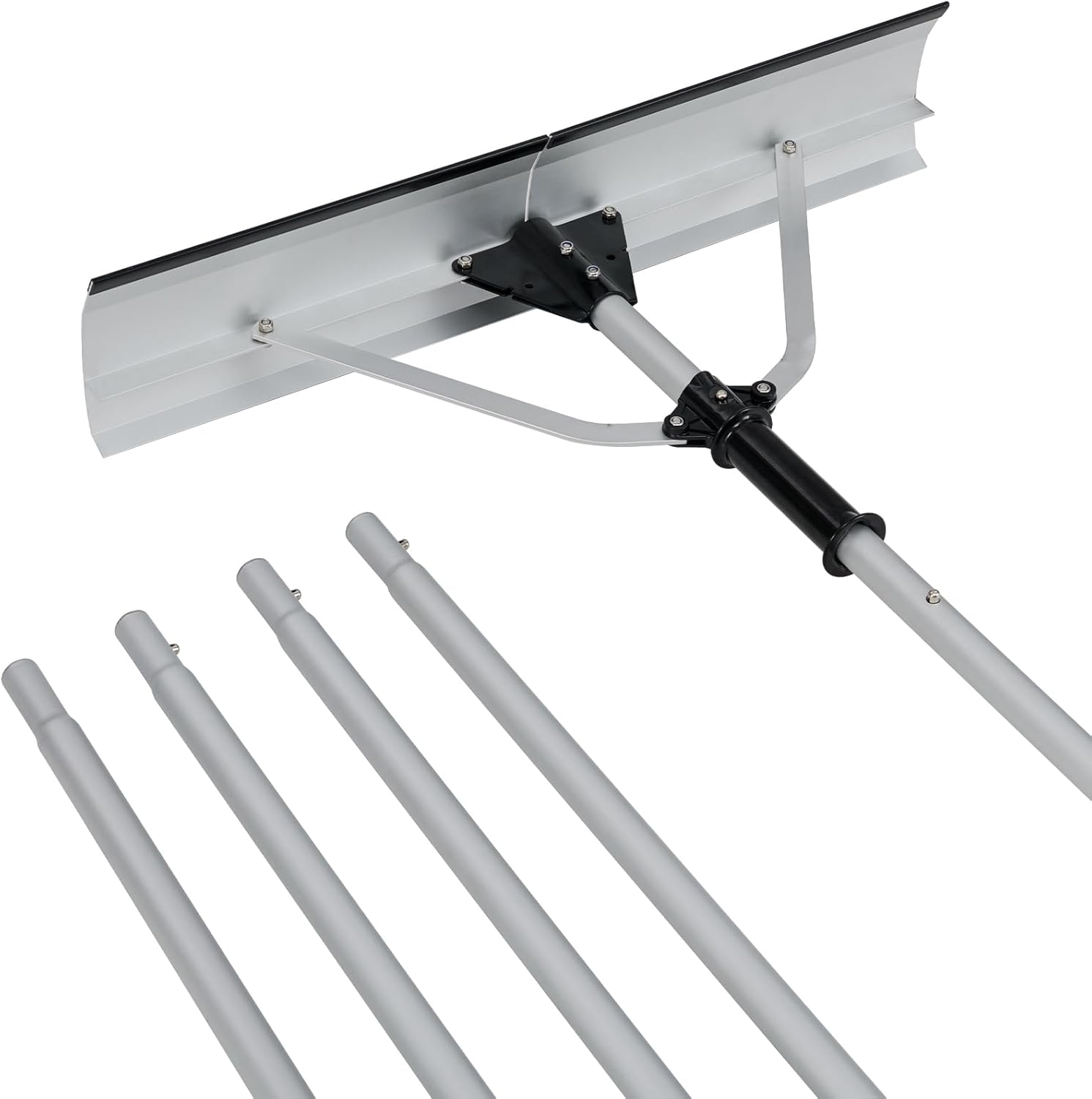 Râteau à Neige Télescopique Pour Toit - Longueur 200 à 630 Cm - Aluminium - Lame 63,5 Cm