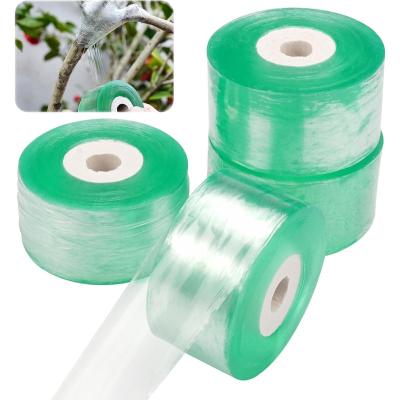 4 sztuki taśmy do szczepienia, 100 m × 3 cm przezroczysta taśma do szczepienia, rolki taśmy do szczepienia, biodegradowalna taśma do szczepienia, samo