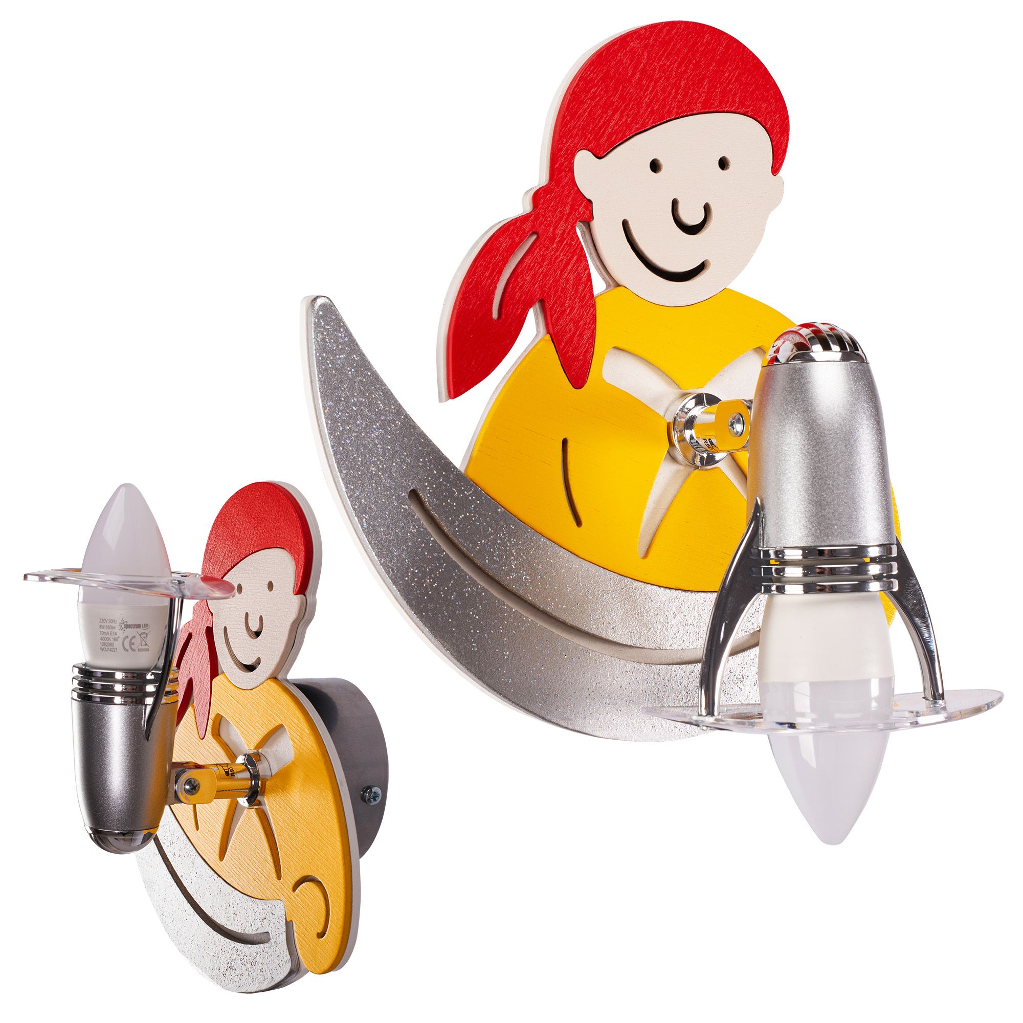 Kinkiet Toolight Pirate Yellow 4717 Żółty