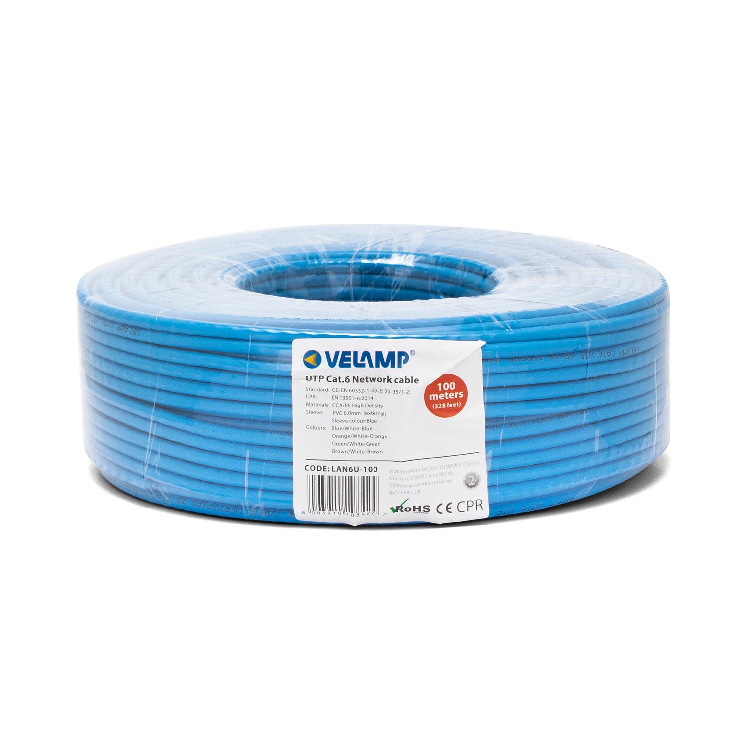 Câble réseau CAT6 UTP 100mt en bobine, certifié CPR - 4