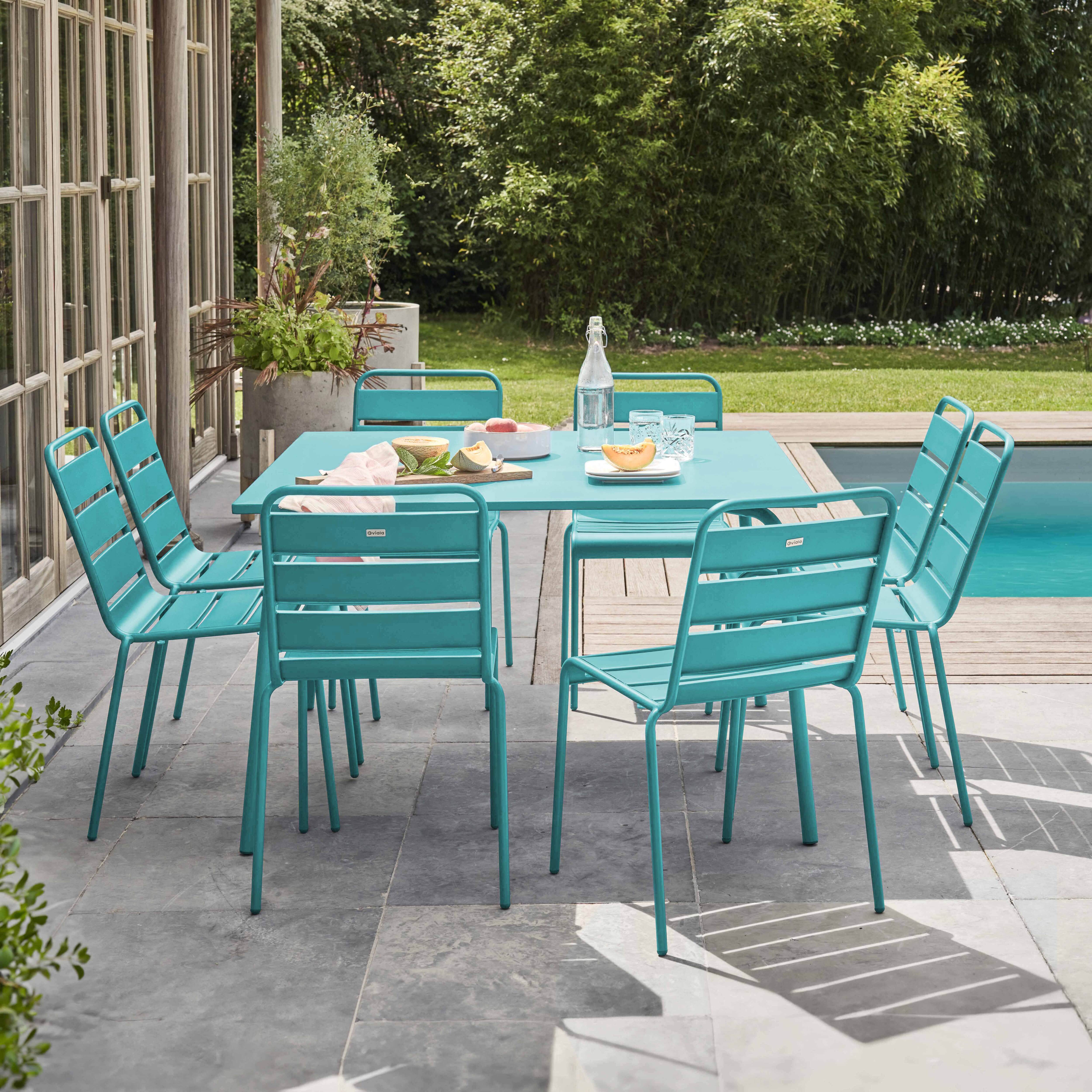 Sedia da giardino in metallo turchese, Palavas - Oviala | Leroy Merlin