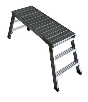 Plataforma De Trabajo Plegable KTL – 1 Peldaño, Aluminio – Medidas 120x45 Cm – Altura 24 Cm – Soporta 150 Kg – Cumple Normativa EN-131