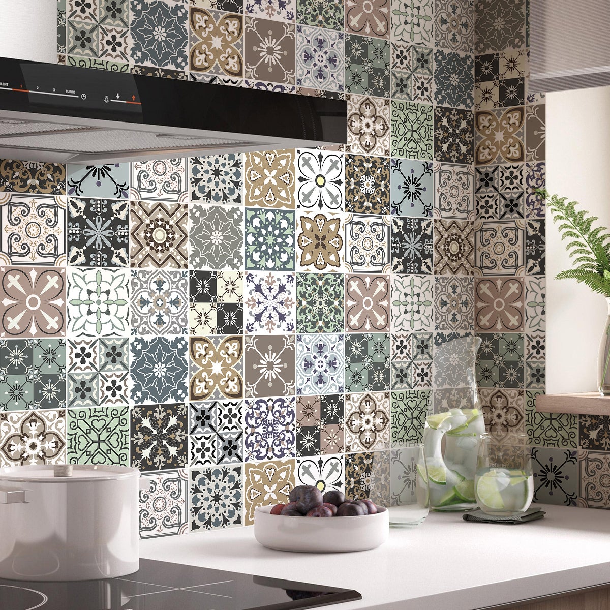 Adesivi Per Piastrelle Kiwistar Nero Lucido 30x60 Cm (25 Pezzi) – Pellicola Autoadesiva Impermeabile Per Cucina E Bagno - 5