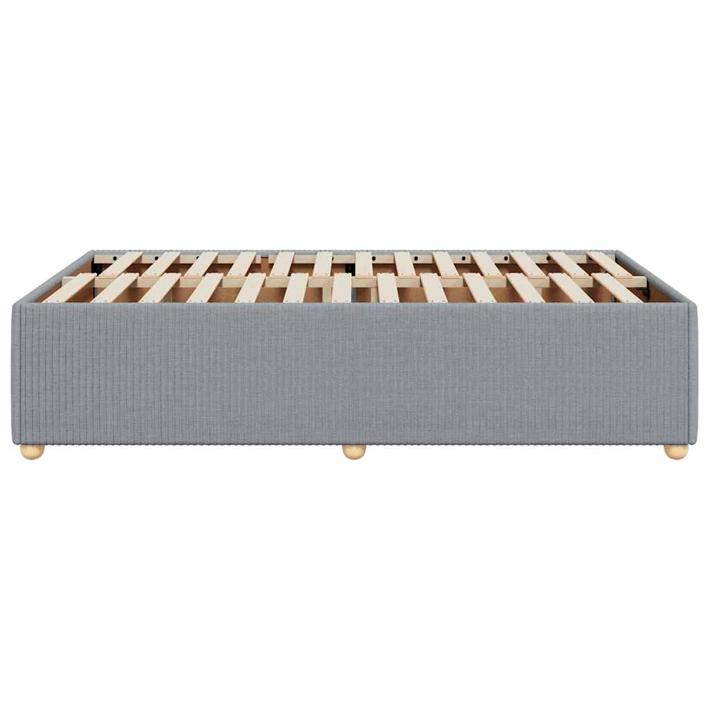 vidaXL Cadre de lit sans matelas gris clair 120x200 cm tissu - 4