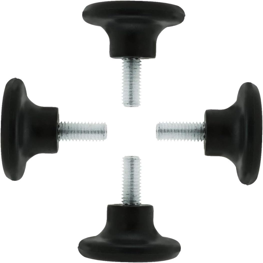 Regulowane nóżki poziomujące do mebli M8 x 15 x 27 mm, 4 sztuki, osłony podłogowe do nóg stołów i biurek
