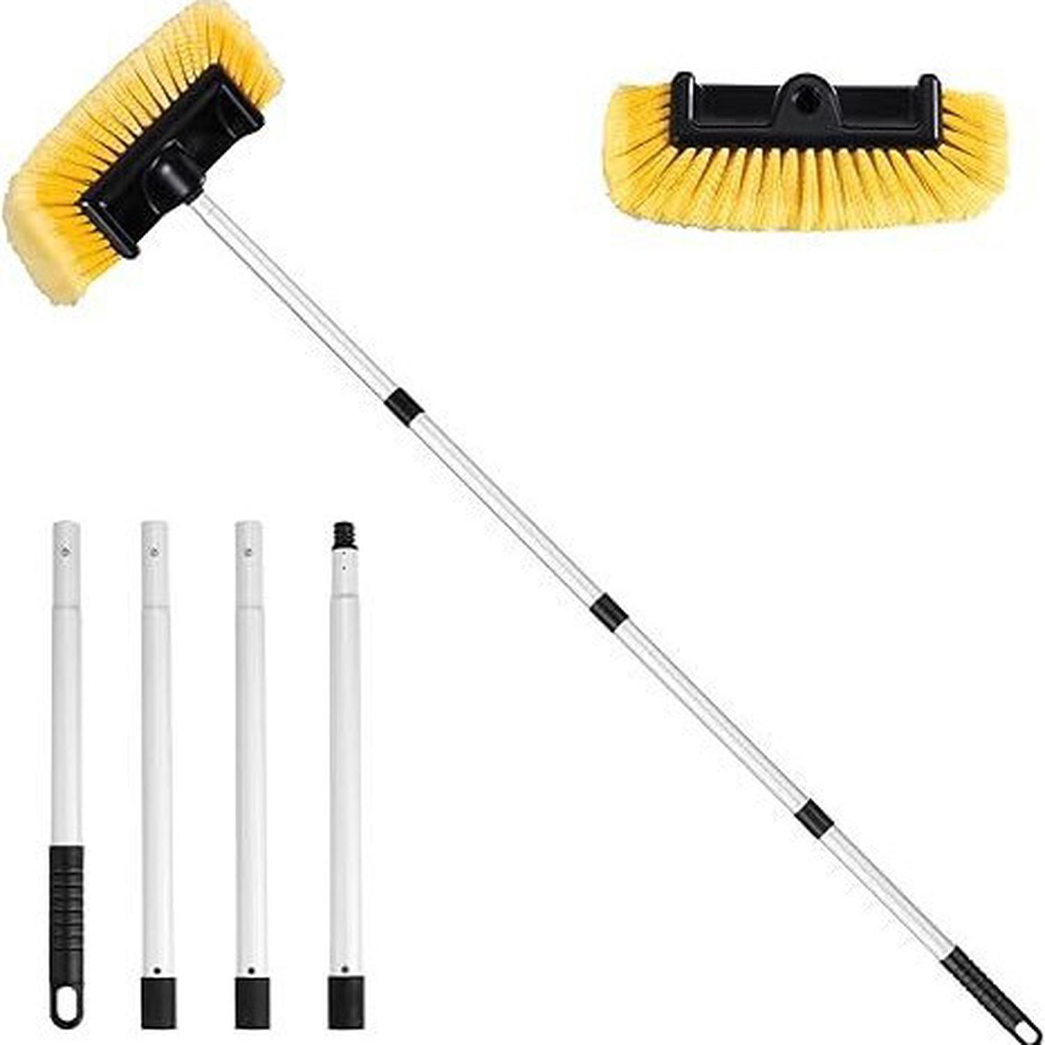 Brosse de lavage de voiture à long manche de 157,5 cm à poils doux pour laver la voiture Brosse de nettoyage télescopique en aluminium