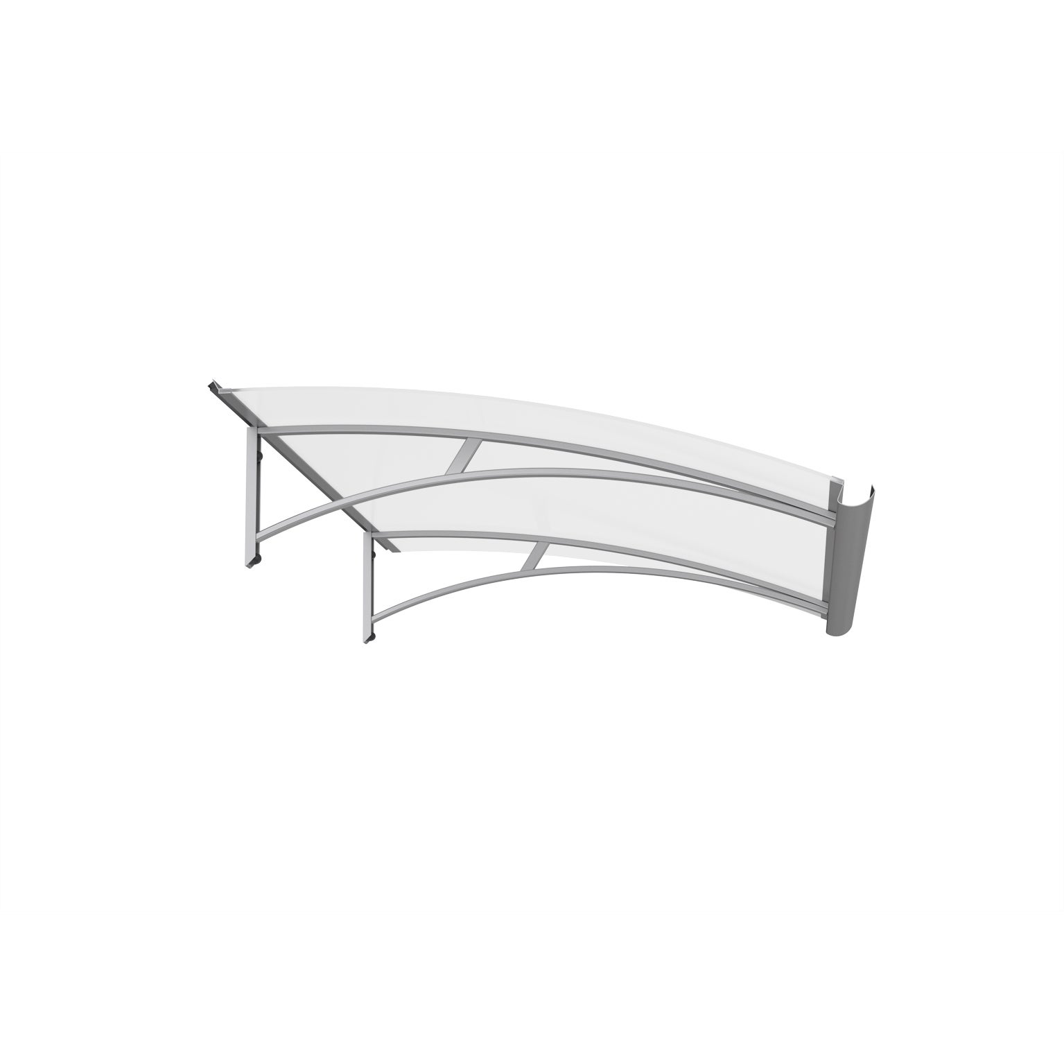 Arctom marquesina, tejadillo, toldo de puerta alu blanco gomez 120x84,5 cubierta de acrílico transparente