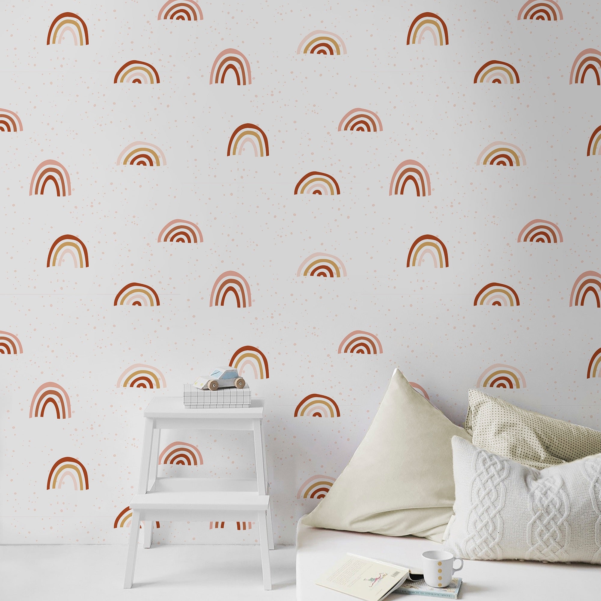 Papier peint Bodil Arcs En Ciel multicolore 1005 x 52cm Blanc | Leroy ...