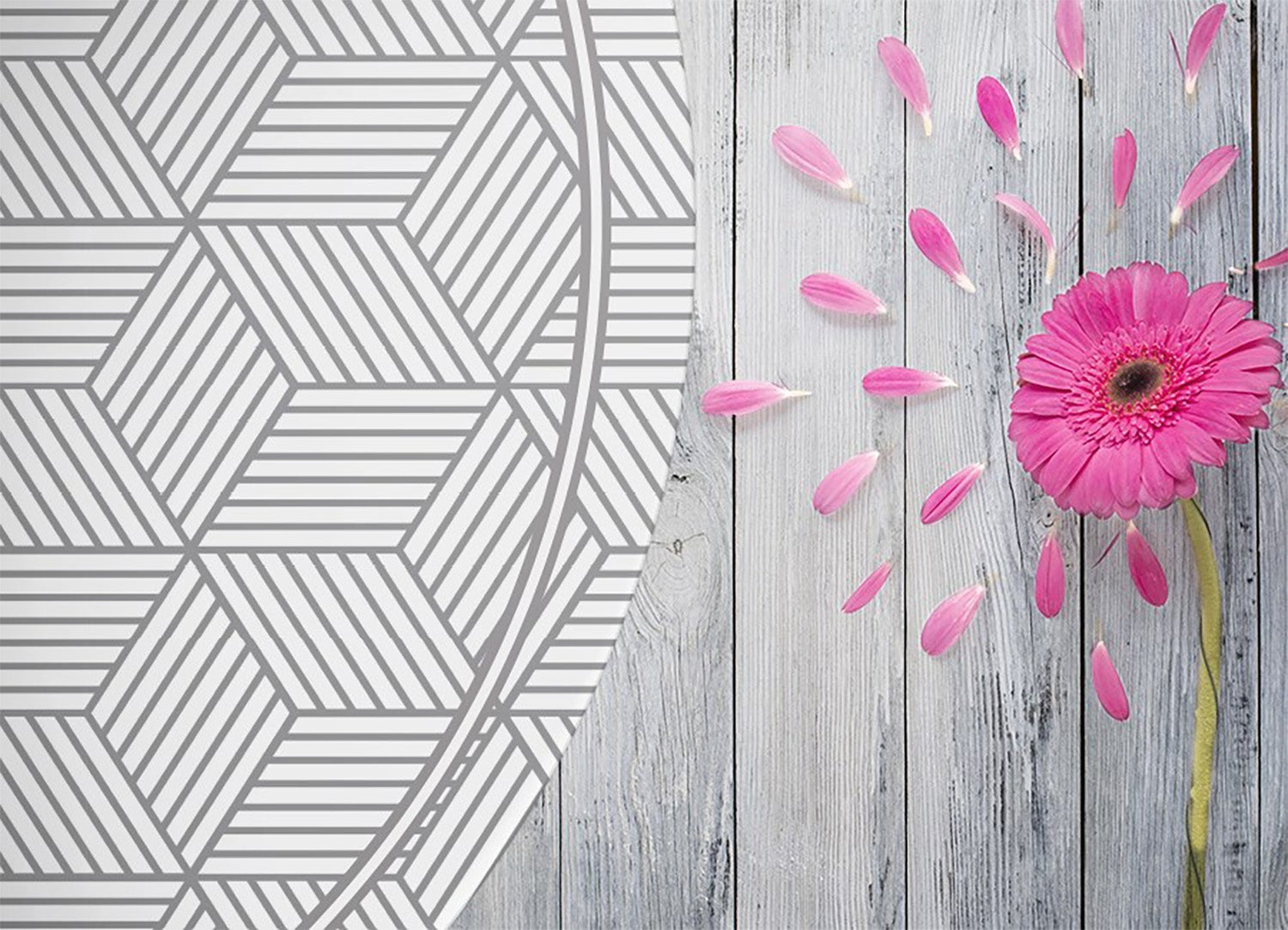 Tappeto vinile rotondo cubo geometrico, tappeto in vinile moderno grafico elegante ideale per interni 60x60 cm – Tulup - 3