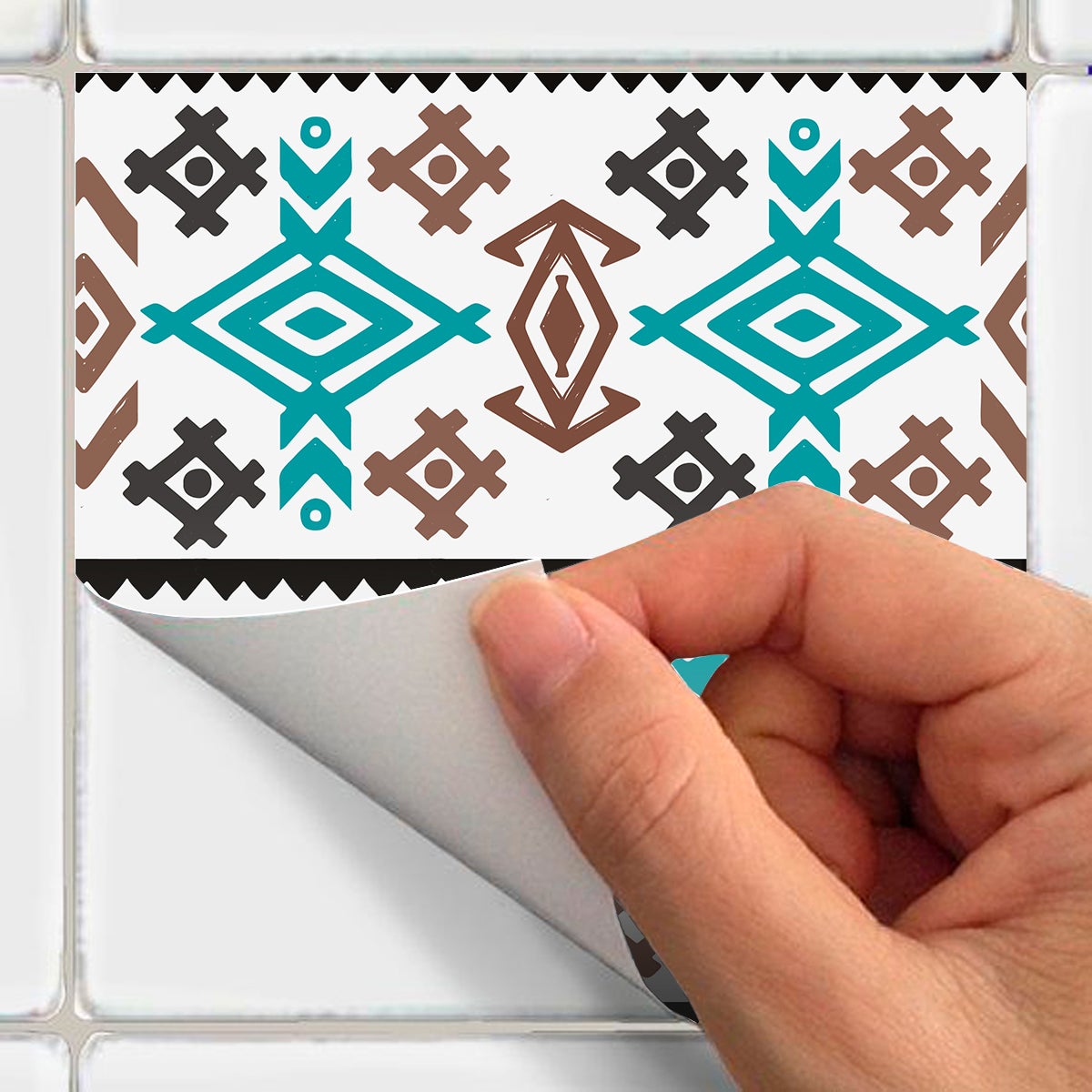 9 adesivi piastrelle etnico Mogadiscio - Sticker adesivo - adesivi murali - 9stickers10x10cm - 4