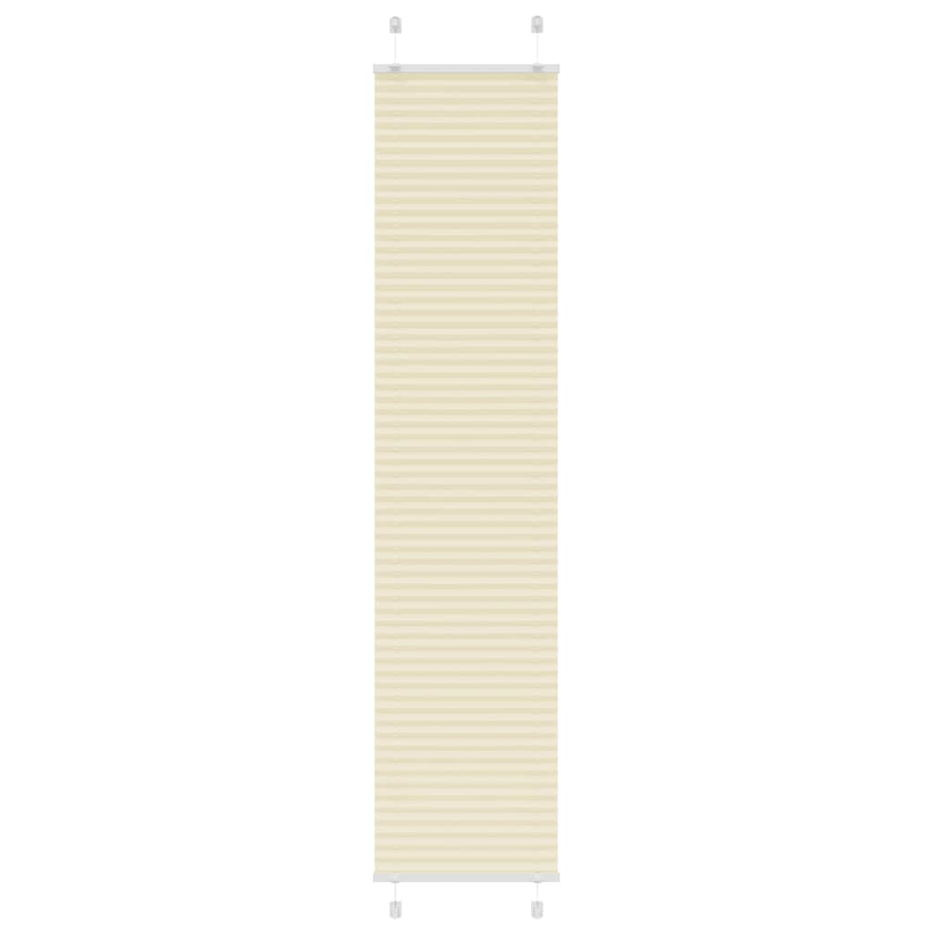 Roleta plisowana kremowa 40x200 cm Szerokość tkaniny 39,4 cm vidaXL